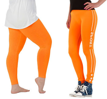 Dos leggins de color naranja