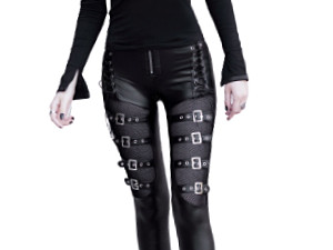 Unos leggings goticos de color negro